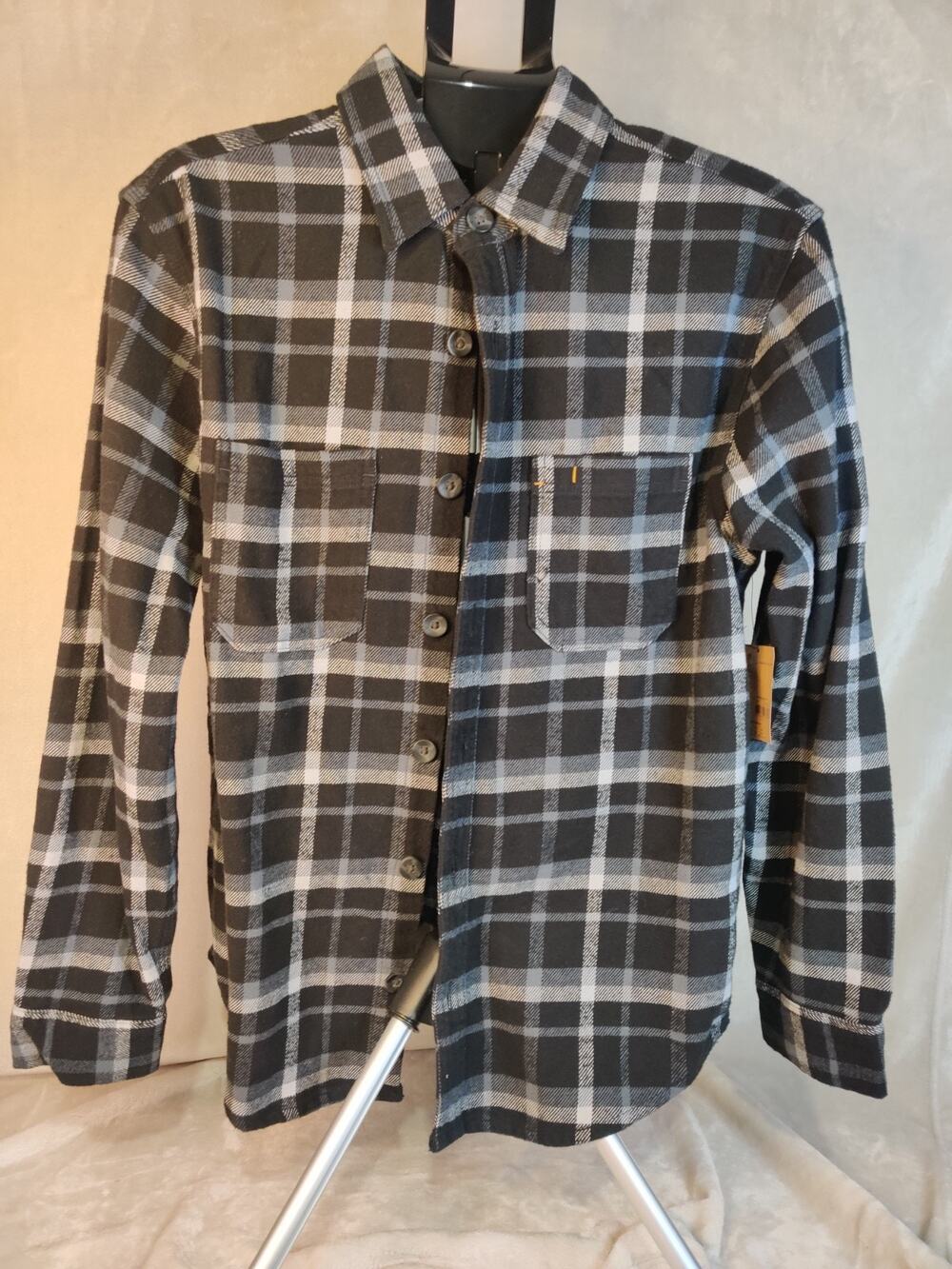 Brahma Flannel Work Shirt Size Small Western Work Wear Plaid Button Up NWT